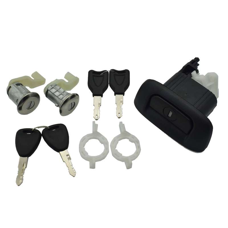 Tailgate Boot Trunk Lock &amp; Door Lock Cylinder Kit For Renault Clio Thalia