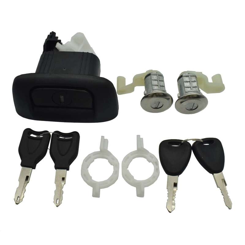 Tailgate Boot Trunk Lock &amp; Door Lock Cylinder Kit For Renault Clio Thalia