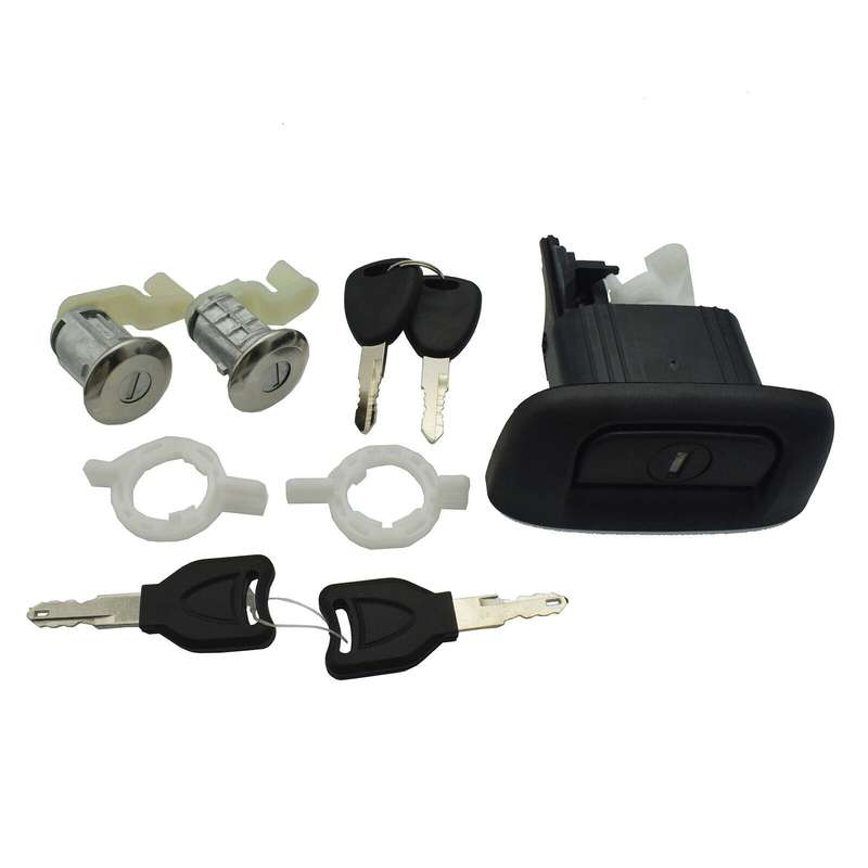 Tailgate Boot Trunk Lock &amp; Door Lock Cylinder Kit For Renault Clio Thalia
