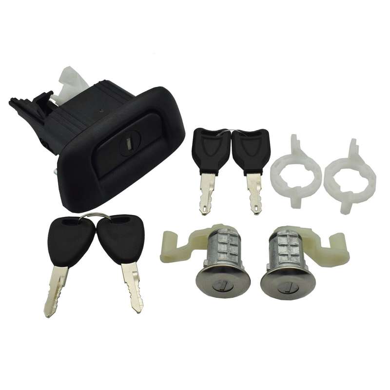 Tailgate Boot Trunk Lock &amp; Door Lock Cylinder Kit For Renault Clio Thalia