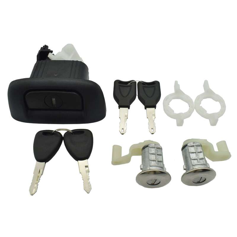 Tailgate Boot Trunk Lock &amp; Door Lock Cylinder Kit For Renault Clio Thalia