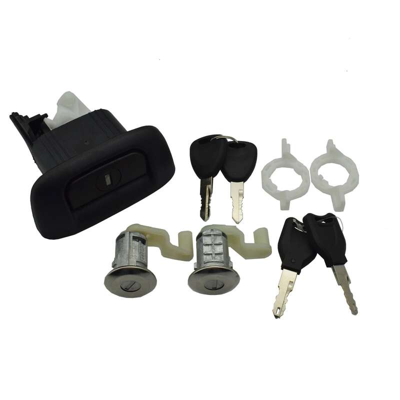 Tailgate Boot Trunk Lock &amp; Door Lock Cylinder Kit For Renault Clio Thalia