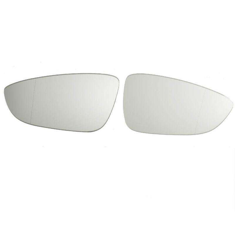 Mirror Glass w/ Backing Plate For VW PASSAT B7 2011-2015 Pair