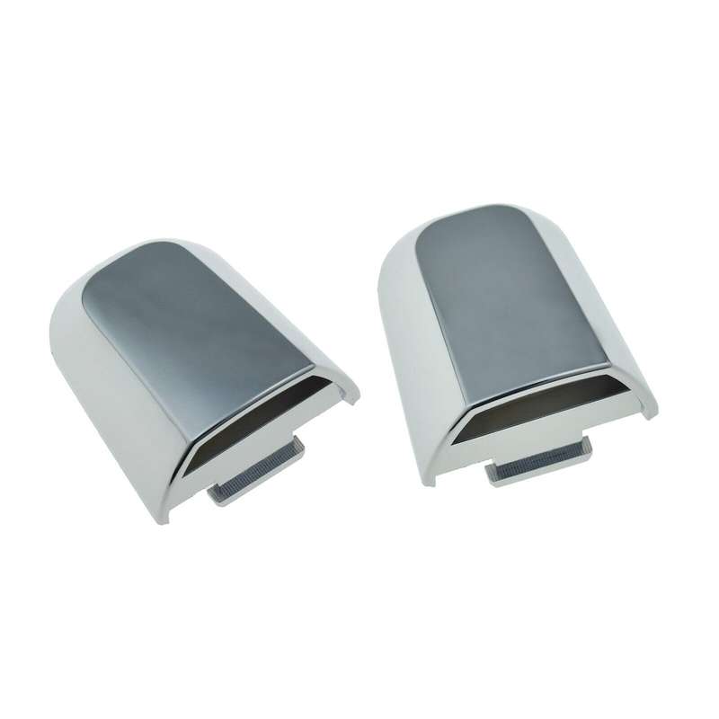 Rear Left &amp; Right Outer Door Handle Caps Chrome Pair For Mitsubishi Montero L200