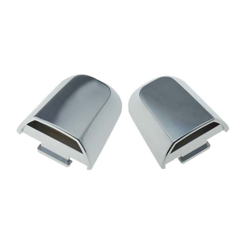 Rear Left &amp; Right Outer Door Handle Caps Chrome Pair For Mitsubishi Montero L200