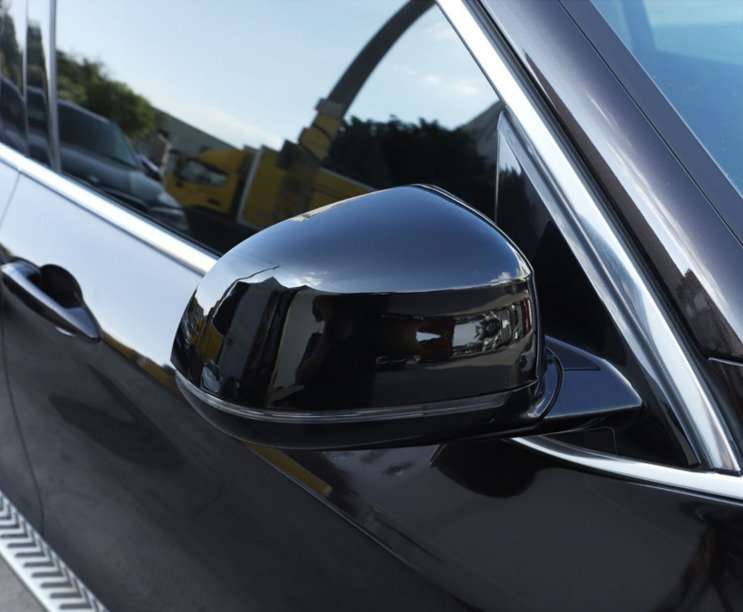 Glossy black For BMW X5 X7 2019-2022 Rear Side Rearview Mirror Cover Trim Decor
