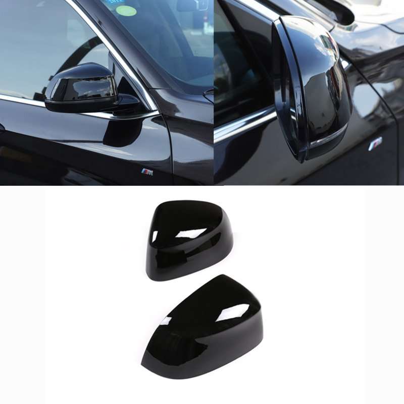 Glossy black For BMW X5 X7 2019-2022 Rear Side Rearview Mirror Cover Trim Decor