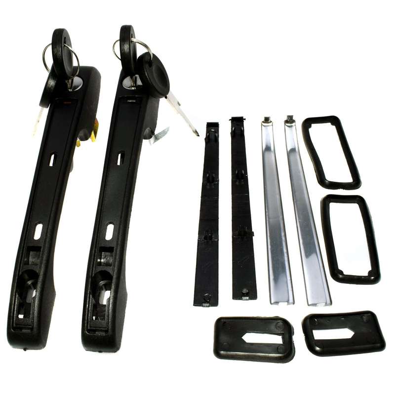 Fit For VW Golf Jetta Rabbit Door Handle Front Left Right Outside Key 2 Pcs NEW