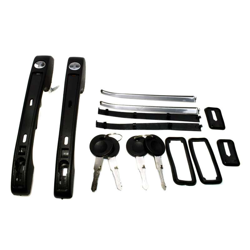 Fit For VW Golf Jetta Rabbit Door Handle Front Left Right Outside Key 2 Pcs NEW