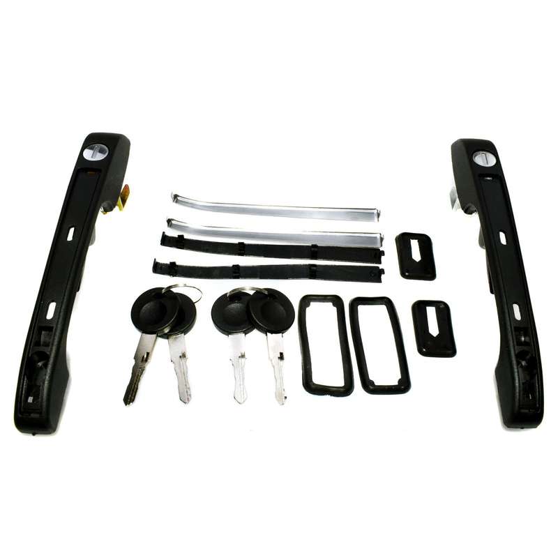 Fit For VW Golf Jetta Rabbit Door Handle Front Left Right Outside Key 2 Pcs NEW