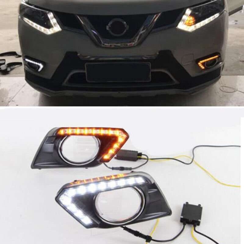 For Nissan Rogue 2014-2016 LED DRL Front Fog Lamp Turn Signal brake Light Sets