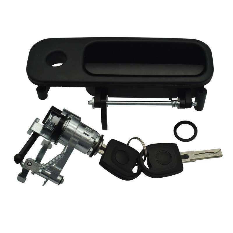Tailgate Door Handle &amp; Boot Lock Barrel w/ 2 Keys For VW Golf Lupo Seat Arosa