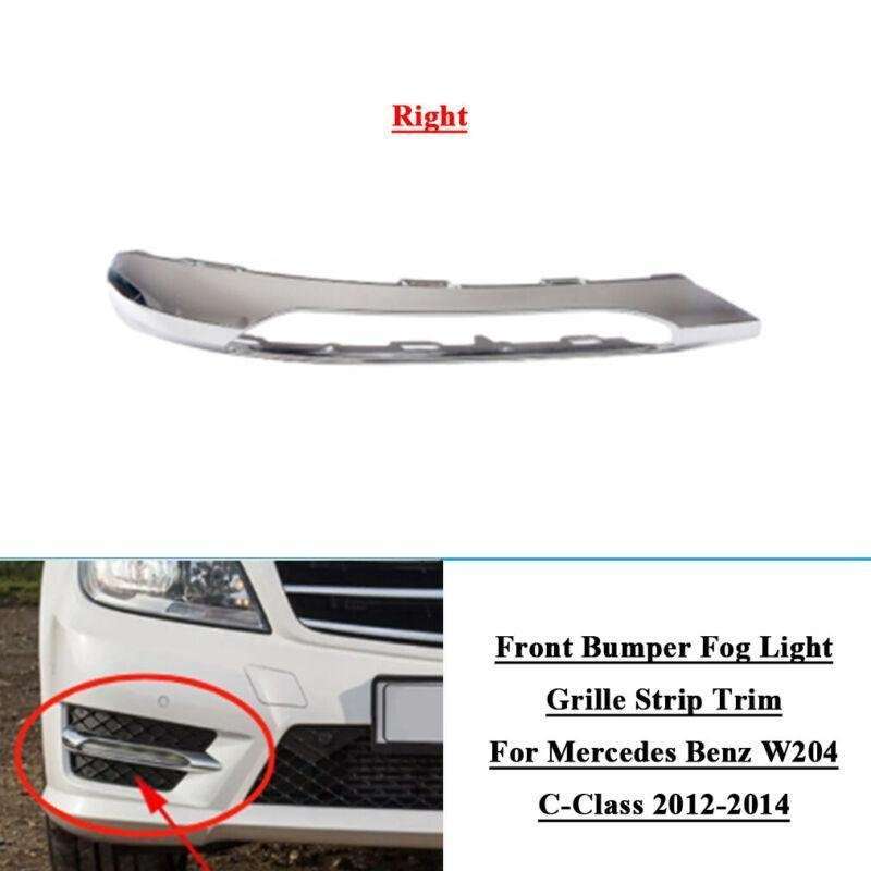 Front Bumper Fog Light Grille Strip Trim For Mercedes Benz W204 C-Class 12-14 R