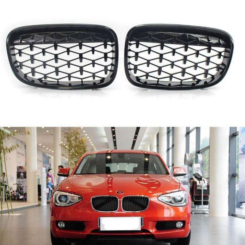 Pair of Front Grille Diamond Meteor Style Fit for BMW 1 Series F20 11-14