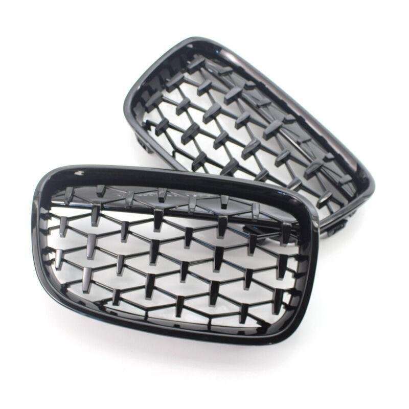 Pair of Front Grille Diamond Meteor Style Fit for BMW 1 Series F20 11-14