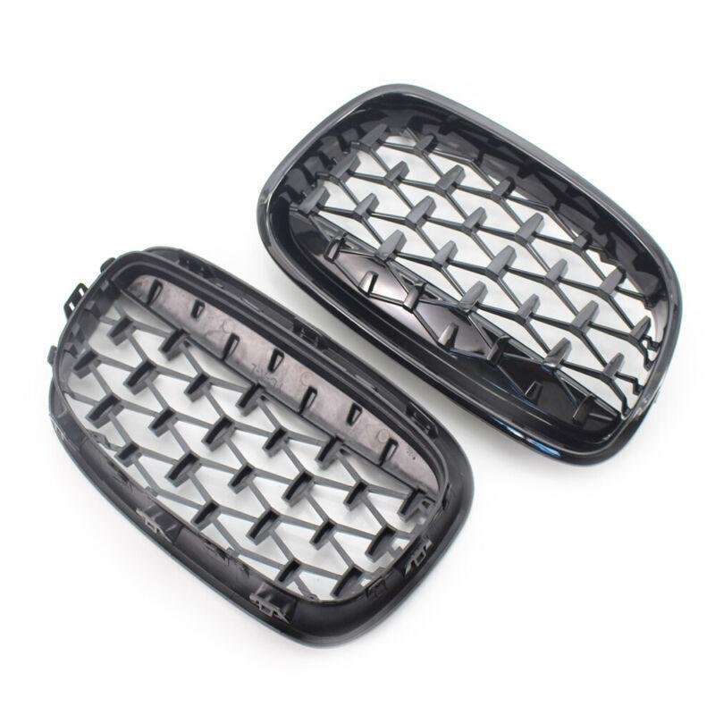 Pair of Front Grille Diamond Meteor Style Fit for BMW 1 Series F20 11-14