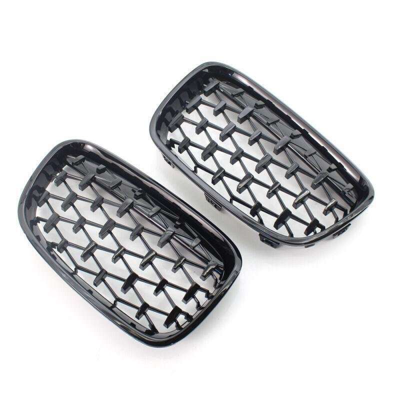 Pair of Front Grille Diamond Meteor Style Fit for BMW 1 Series F20 11-14