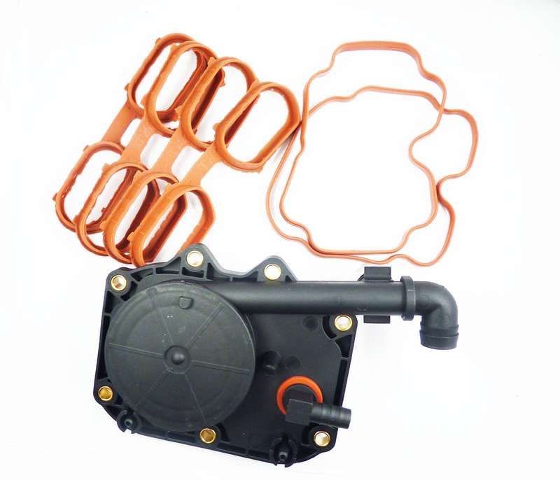 New Engine Intake Manifold Cover CRANKCASE VENT Valve + GASKET for BMW X5 V8 SET