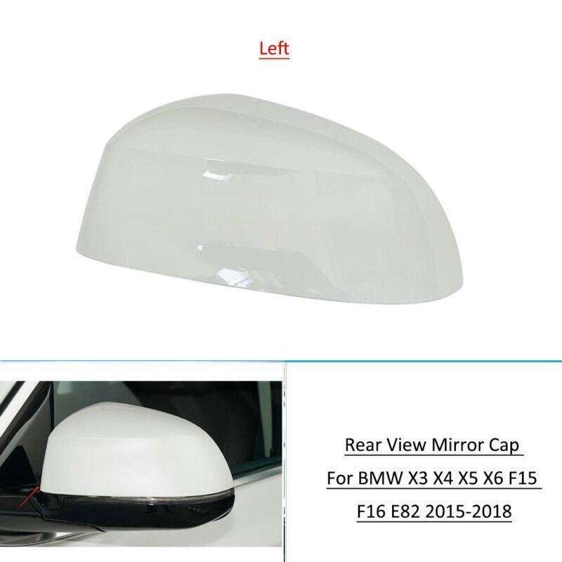 Left Rearview Mirror Cap Cover For BMW X3 X4 X5 X6 F15 F16 F26 2015-2018 White