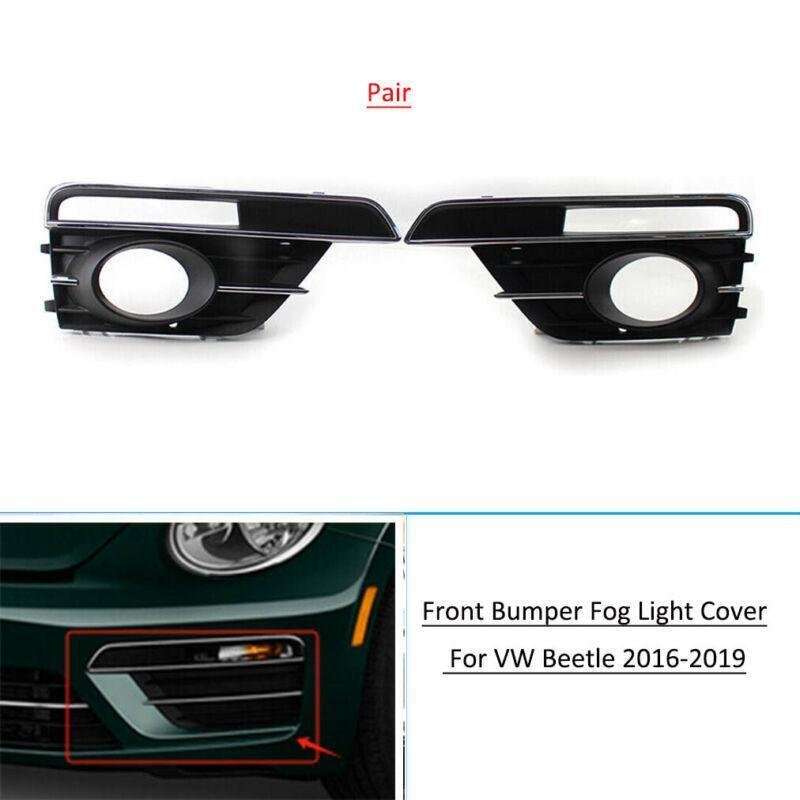 Front Bumper Fog Light Lamp Grille Cover For VW Beetle 2017 2018 2019 Pair