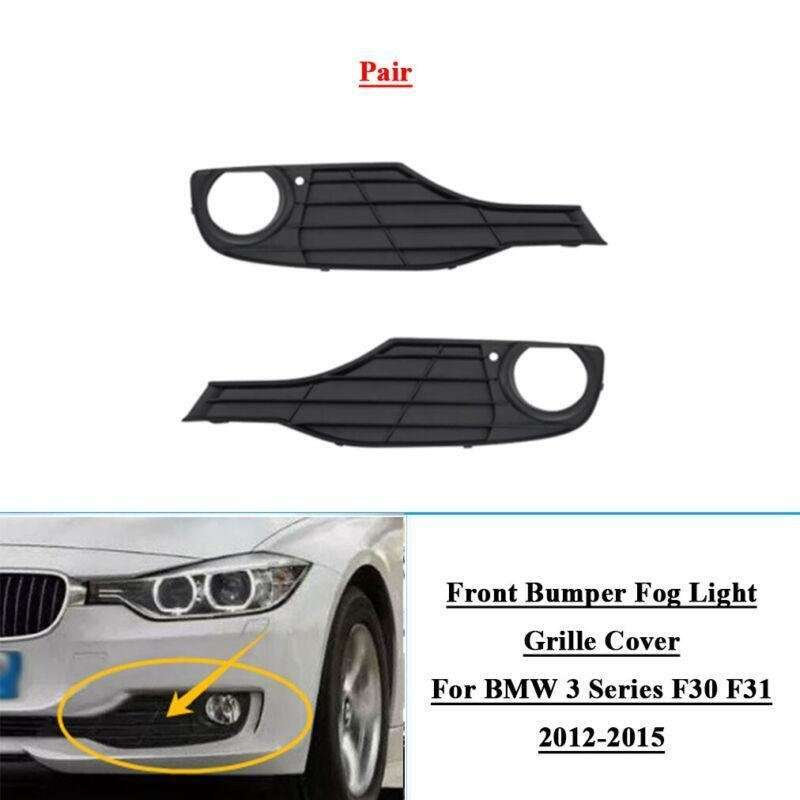 2x Front Bumper Fog Lamp Grille Cover For BMW 3 Series F30 F31 2012-2015 LR