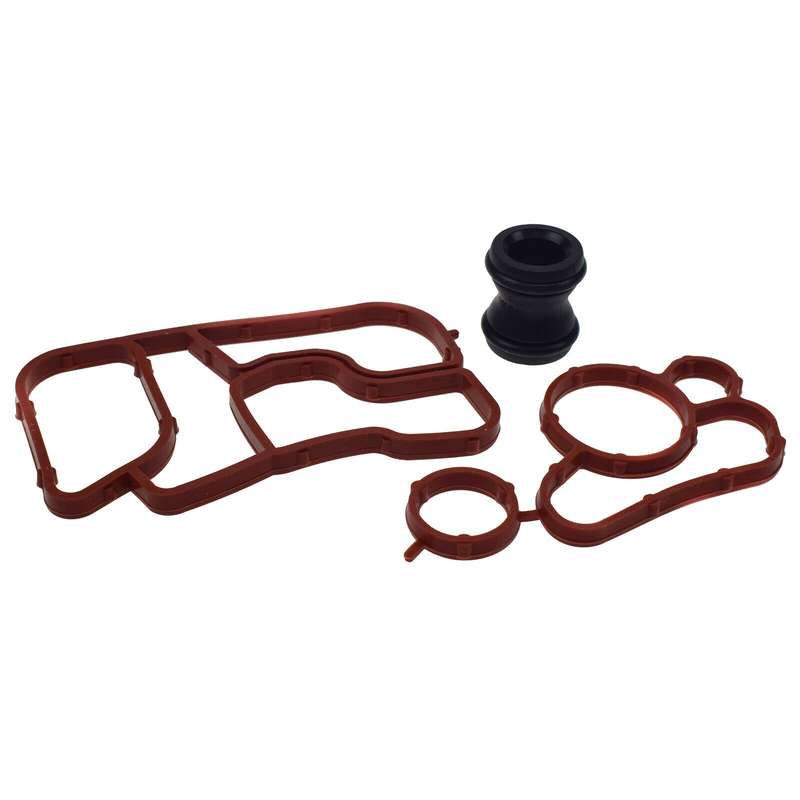Oil Cooler Coolant Pipe Connector &amp; Gasket For Audi A4 A5 A6 VW Eos Passat Jetta