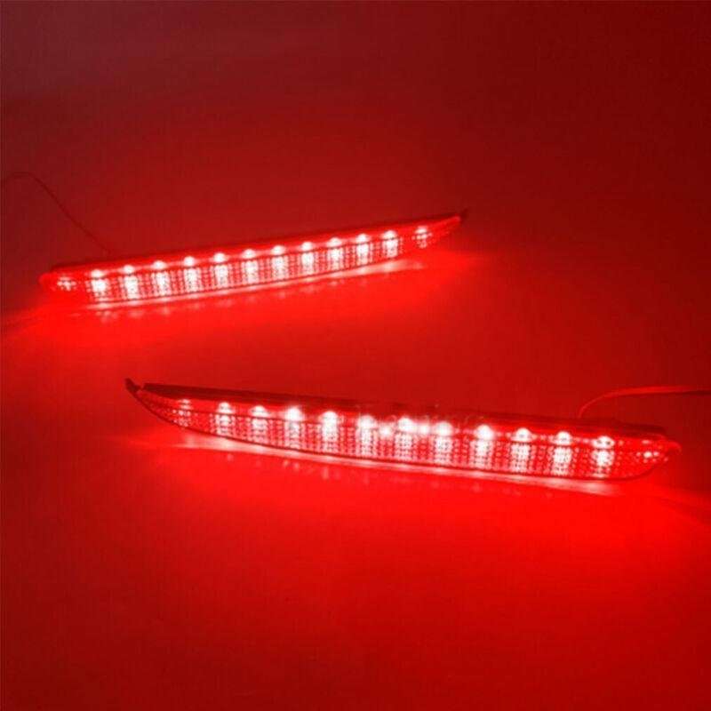 Smoked Rear Fog&amp;Brake Taillight Bumper Reflector Lights For Mazda 6 03-08 Pair