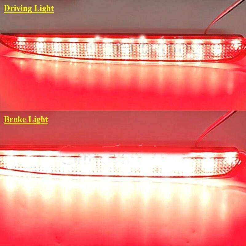 Smoked Rear Fog&amp;Brake Taillight Bumper Reflector Lights For Mazda 6 03-08 Pair