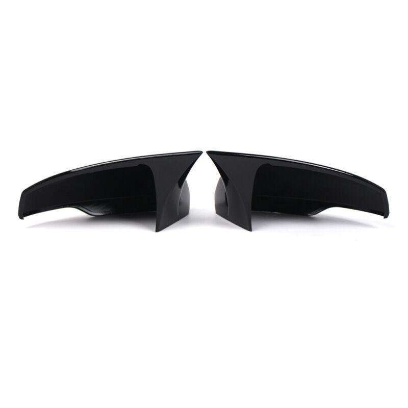 2pcs Rear View Wing Mirror Cover Caps For VW Polo MK6 2018-2022 Gloss Black