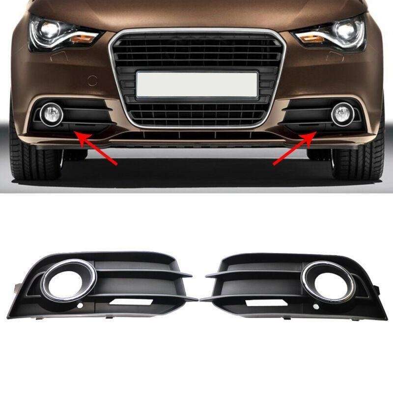 Fits for AUDI A1 2010-2014 Front Bumper Fog Light Grille Black Pair