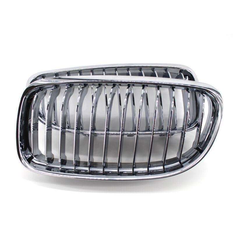 2X/Set Chrome Silver Car Front Grille fit for BMW 3 Series E90 09-11 Mesh Grill