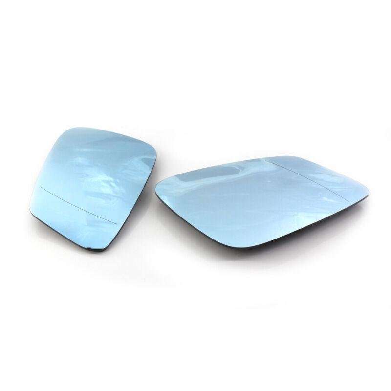 Pair Car Door Side Mirror Glass Blue for 5 Series BMW F07 F10 F18 F11 F06 E60
