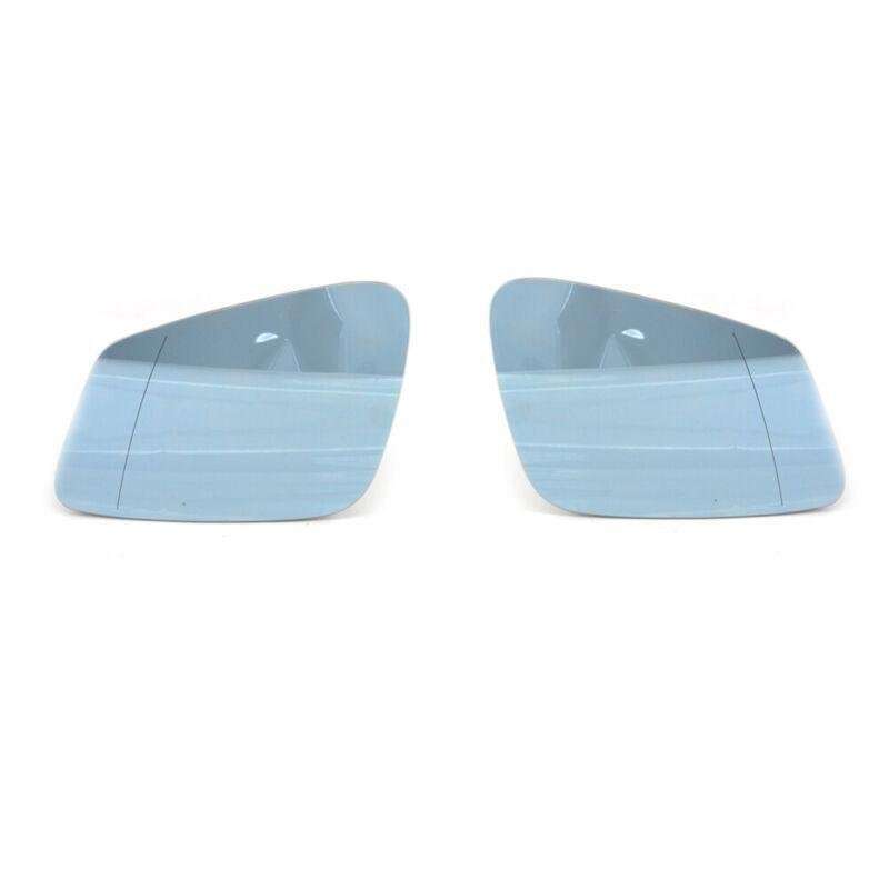 Pair Car Door Side Mirror Glass Blue for 5 Series BMW F07 F10 F18 F11 F06 E60