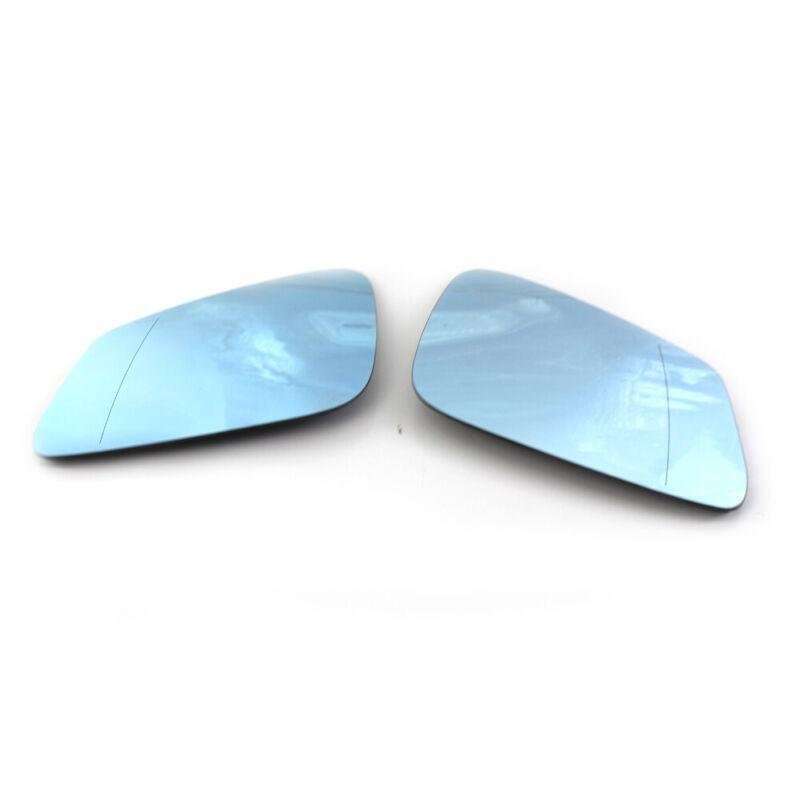 Pair Car Door Side Mirror Glass Blue for 5 Series BMW F07 F10 F18 F11 F06 E60
