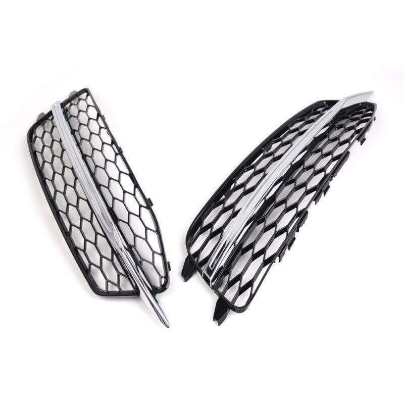 2pcs Front Bumper Fog Light Grille Covers For Audi A6 C7 S Line 2011-2014 Type C