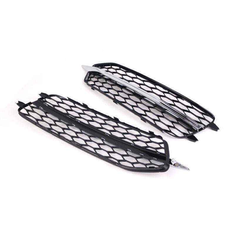 2pcs Front Bumper Fog Light Grille Covers For Audi A6 C7 S Line 2011-2014 Type C