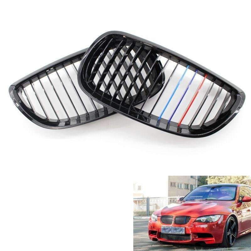 2X/Set Shiny Black M Look Grille for BMW E92 E93 3 Series 2Door 06-09 Mesh Grill
