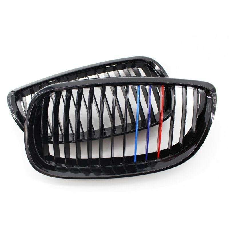 2X/Set Shiny Black M Look Grille for BMW E92 E93 3 Series 2Door 06-09 Mesh Grill