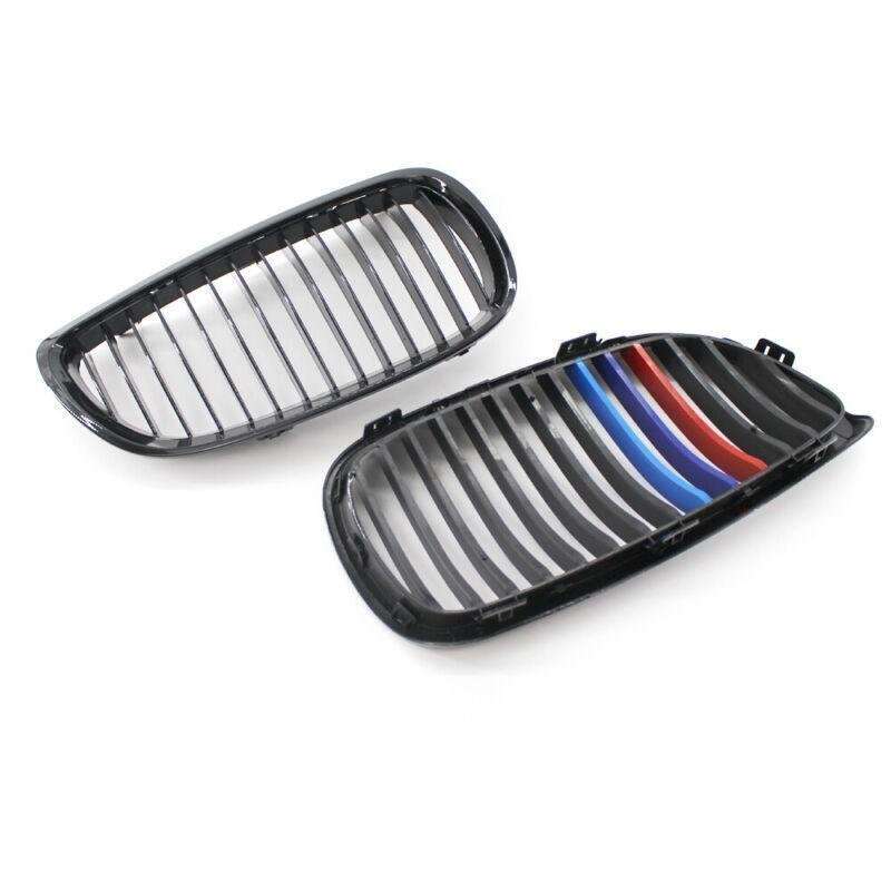 2X/Set Shiny Black M Look Grille for BMW E92 E93 3 Series 2Door 06-09 Mesh Grill