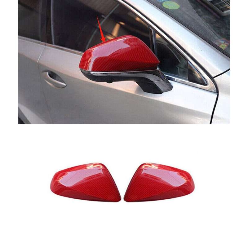 For Lexus NX RX 2015-2024 Red Carbon Fiber Side Door Rearview Mirror Cover cap