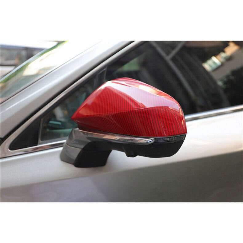 For Lexus NX RX 2015-2024 Red Carbon Fiber Side Door Rearview Mirror Cover cap