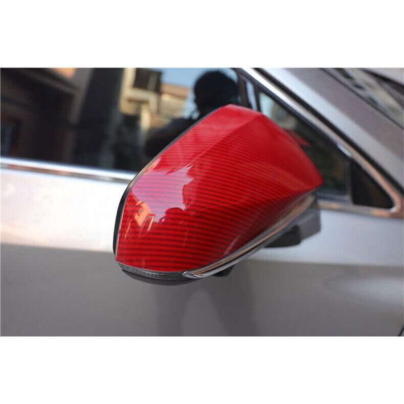For Lexus NX RX 2015-2024 Red Carbon Fiber Side Door Rearview Mirror Cover cap