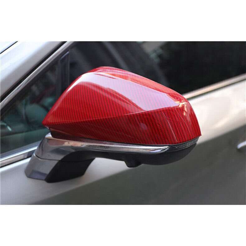 For Lexus NX RX 2015-2024 Red Carbon Fiber Side Door Rearview Mirror Cover cap