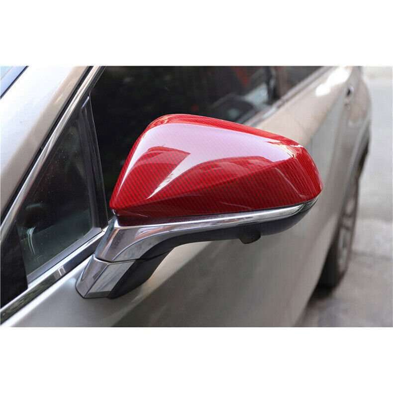 For Lexus NX RX 2015-2024 Red Carbon Fiber Side Door Rearview Mirror Cover cap