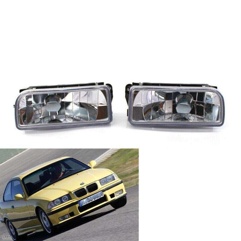 Pair Front Fog Light H1 Base without Bulbs Replacement Kit fit for BMW E36 92-98