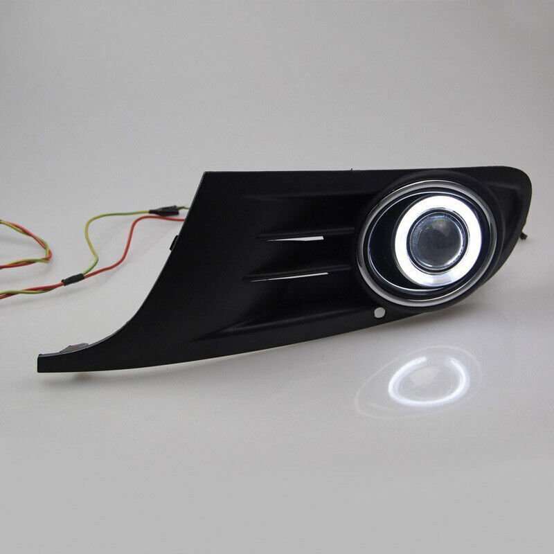 LED Fog Light Assembly w/ Angel Eye Daytime Running Lamp For VW Golf 6 2010-2013