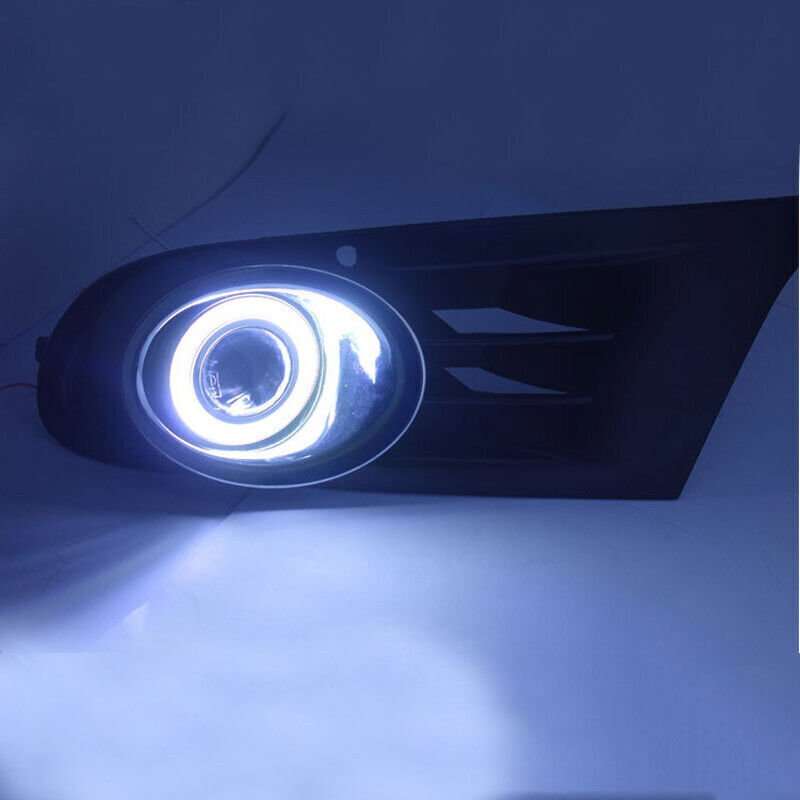 LED Fog Light Assembly w/ Angel Eye Daytime Running Lamp For VW Golf 6 2010-2013