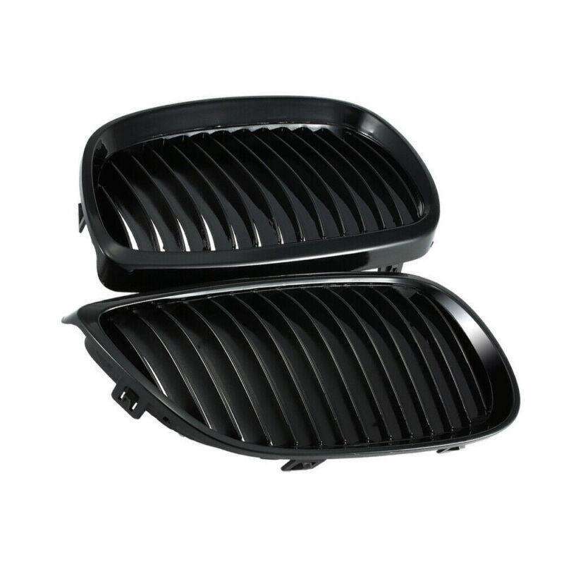 2X/Set Shiny Black Grille for BMW E92 E93 3 Series Coupe 2 Door 06-09 Mesh Grill