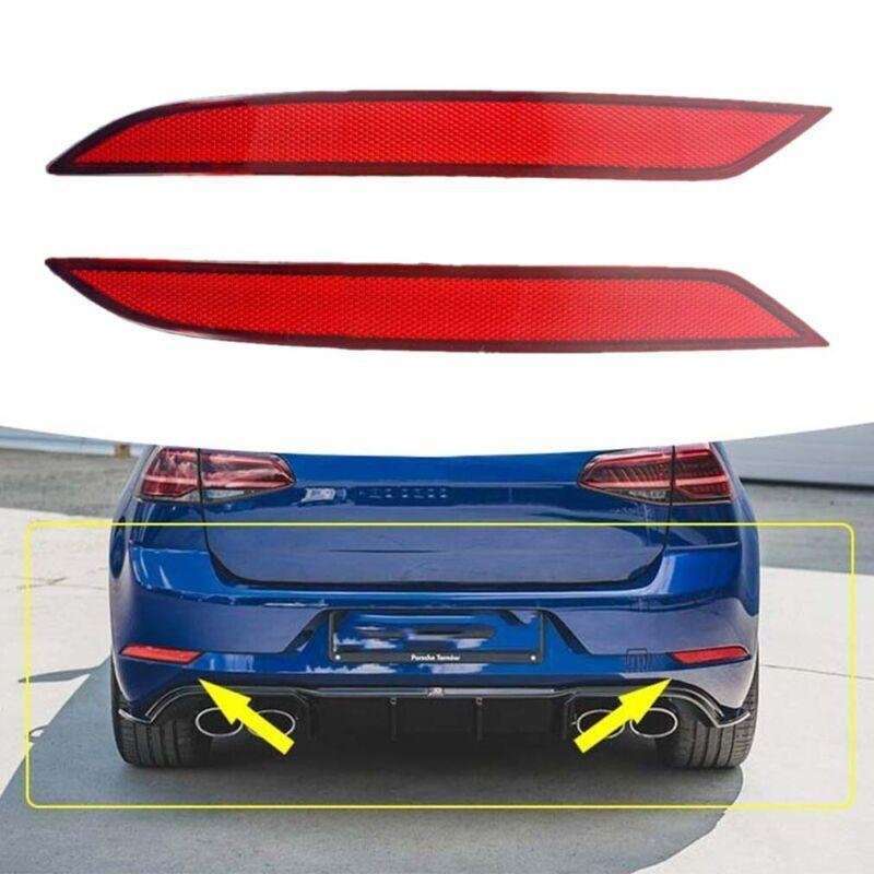 For VW Golf 7.5 MK7.5 2013-2017 1 Pair Rear Bumper Reflector Light Brake Lamp