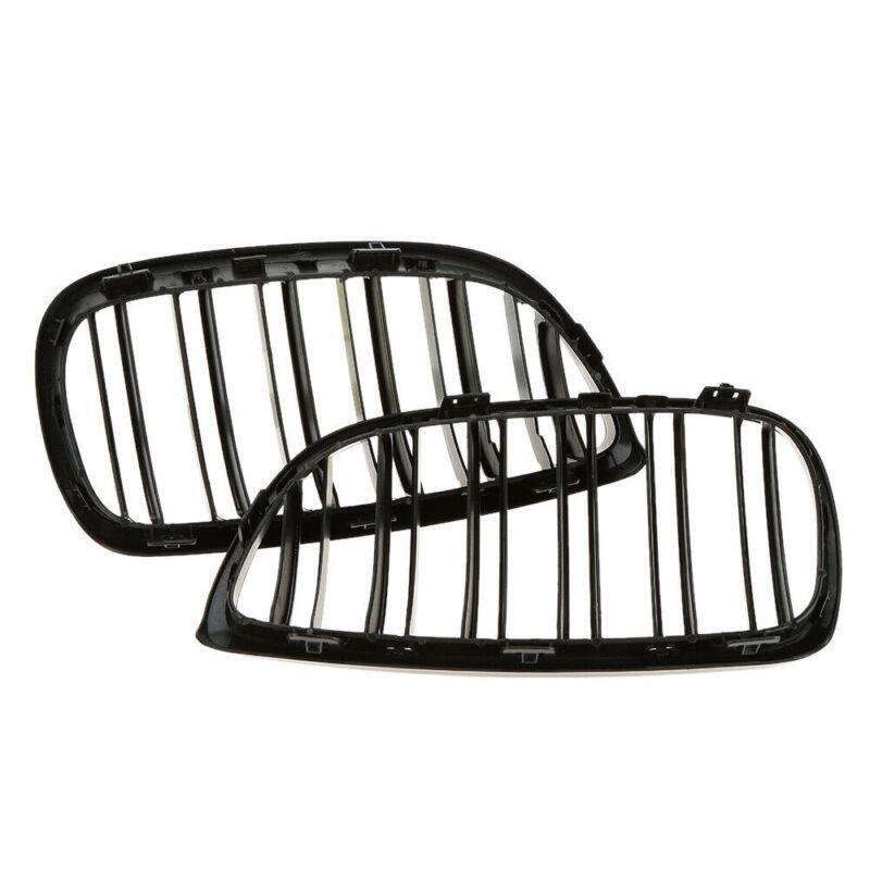 2X/Set Shiny Black Dual Slat Line Grille for BMW E92 E93 2 Door 06-10 Mesh Grill
